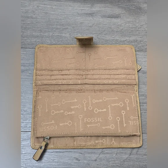 Fossil Wallet Bird Leather Colorful Fun Funky Boho - Picture 8 of 10